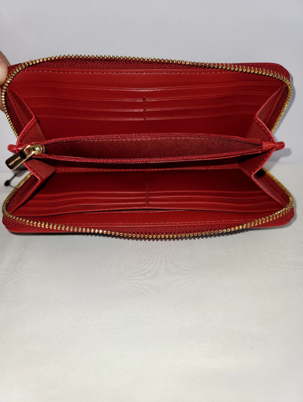 Coach Accordian zip Leather Brown Ruby Long wallet - Picture 7 of 16